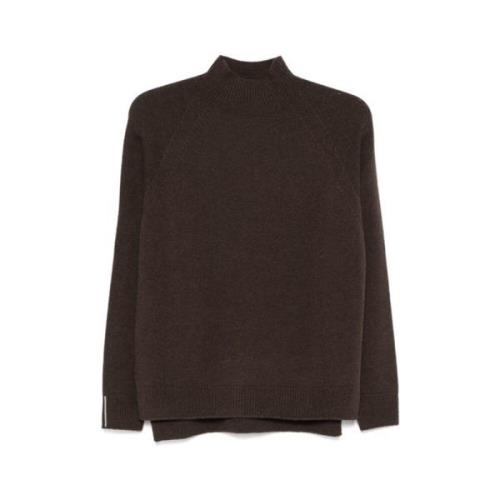 Brun Ullblanding Mock-Neck Genser