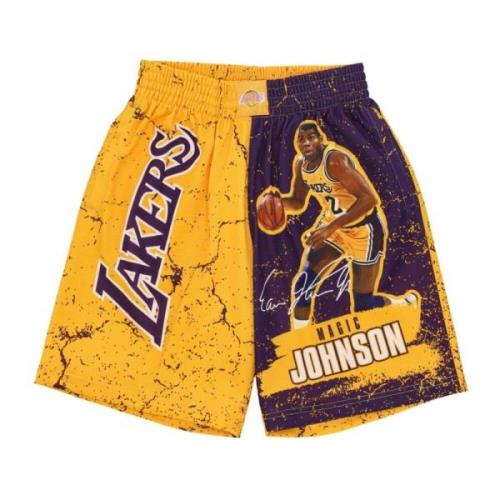 Magic Johnson Basketball Shorts Burst Mesh