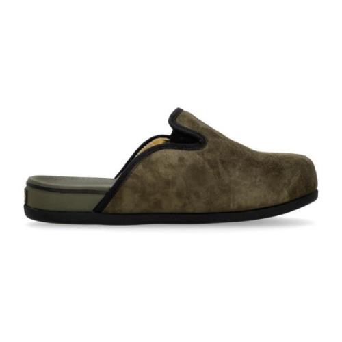 Suede Harbor Mule Olive/Black