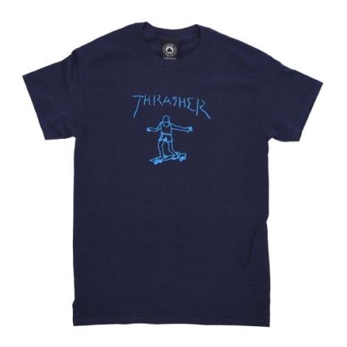 Logo Print Tee Navy/Light Blue