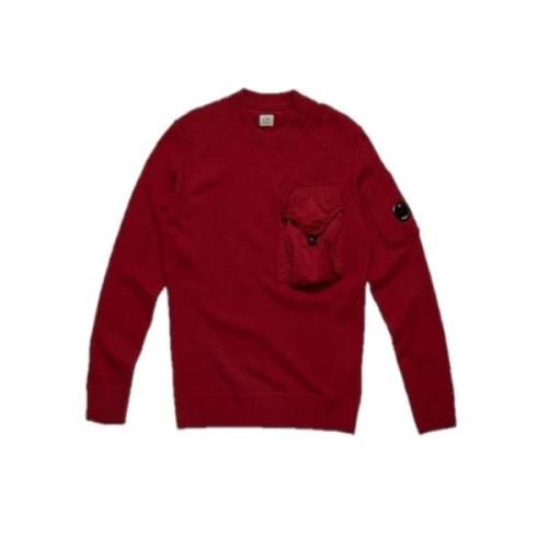 Rød Lamull Crew Neck Strikkeplagg