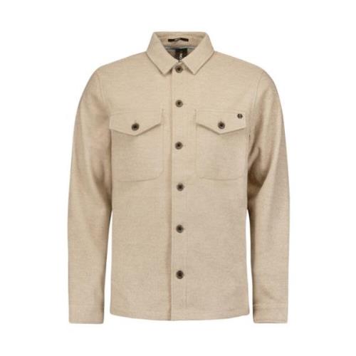 Melange Button Closure Overshirt