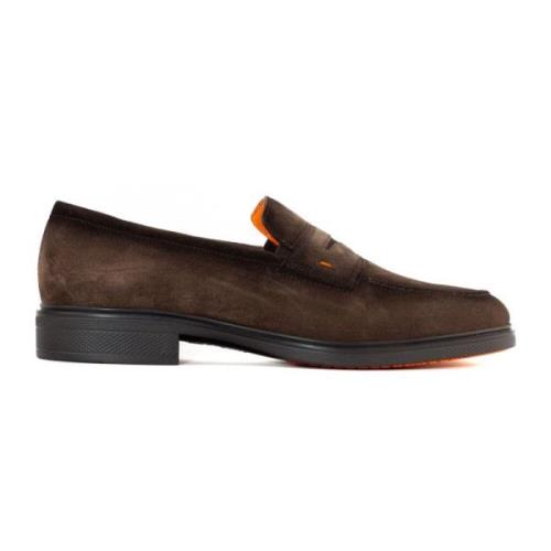 Brun Semsket Loafer Lett Klassisk Stil