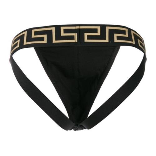 Svart Greca Border Jockstrap