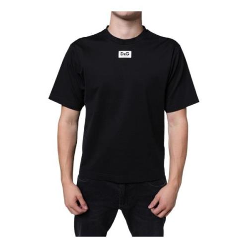 Mørk blå Crew Neck Casual T-skjorte