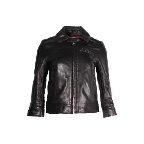 Pre-owned Leather outerwear