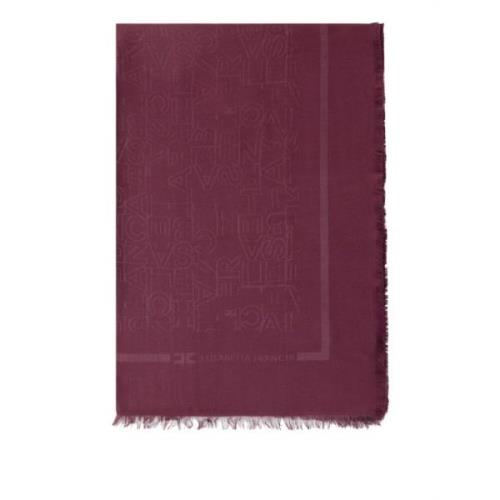 Jacquard Skjerf Rouge Noir Bordeaux