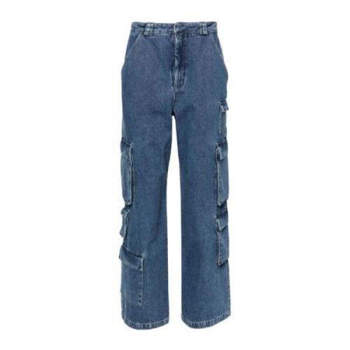 Blå Cargo Straight Jeans