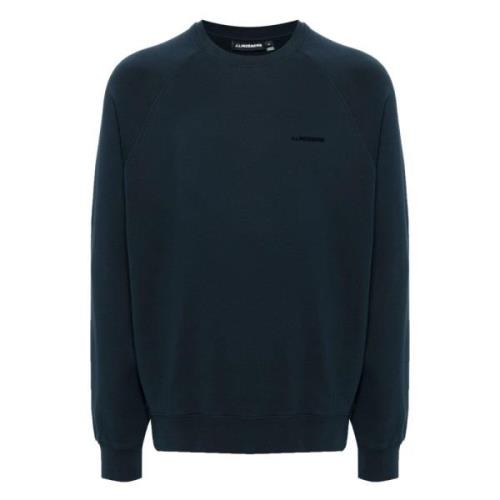 Blå Crew Neck Genser Casual Stil