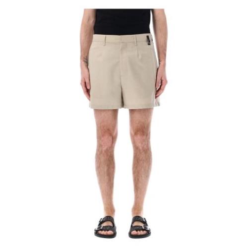 Høy Midje Beige Shorts Ss24