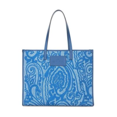 Blå Casual Tote Bag