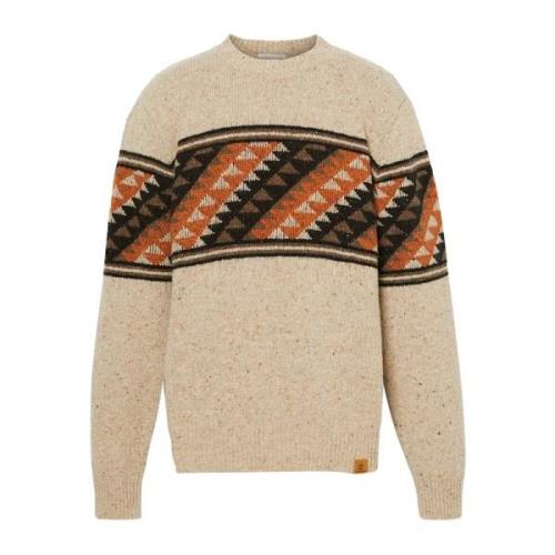 Fair Isle Beige Herre Genser