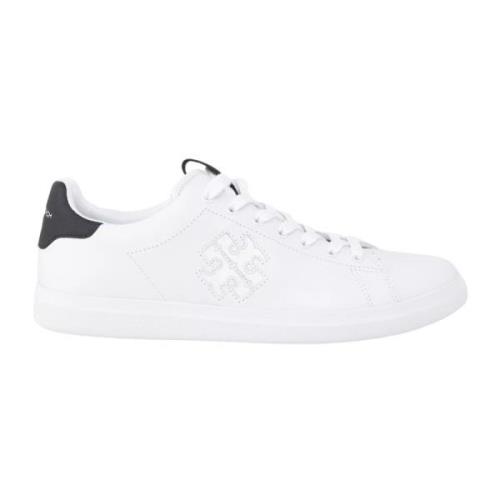 Hvite Skinn Sneakers Howell Logo