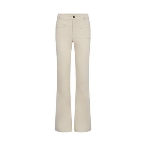 Ann Charlotte Flare Jeans Ecru Undone