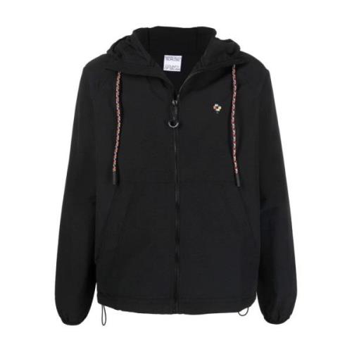 Svart Lett Casual Windbreaker Jakke