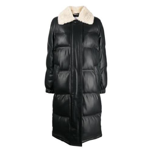 Svart Puffer & Down Coat Fabiola