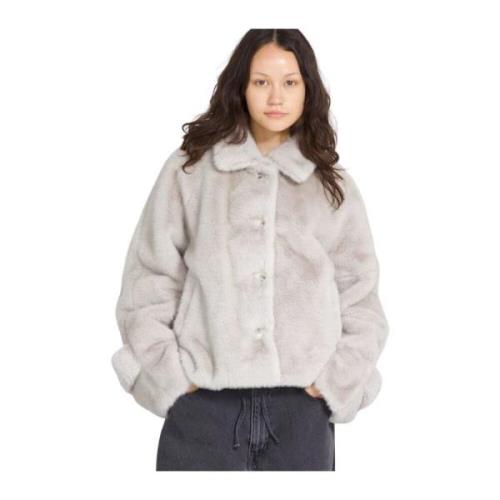 Faux Fur Kelly Jacket - Lys Grå