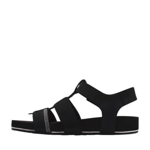 Svart Nubuck Fisherman Sandal