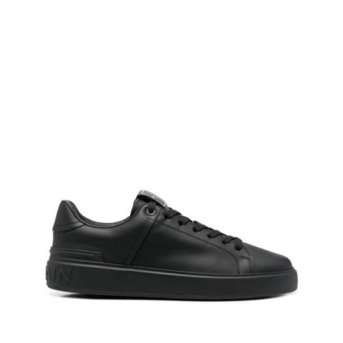 Svarte Court Sneakers Lave Hæler Trainers