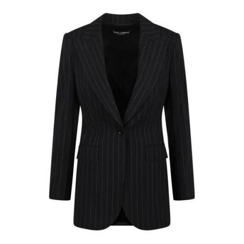 Stripete blazer med lange ermer