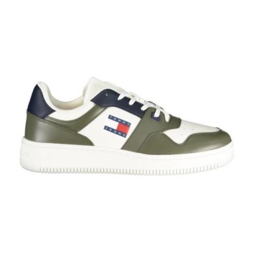 Grønn Polyester Sneaker med Polstret Såle