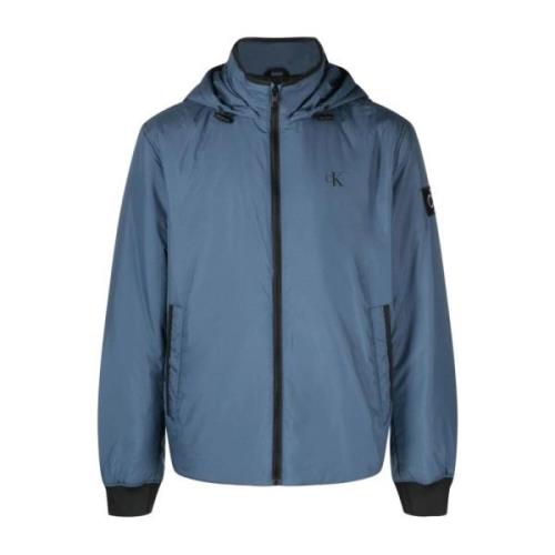 Blå Hooded Harrington Jakke