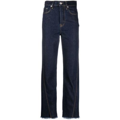 Blå Wide Leg Denim Jeans