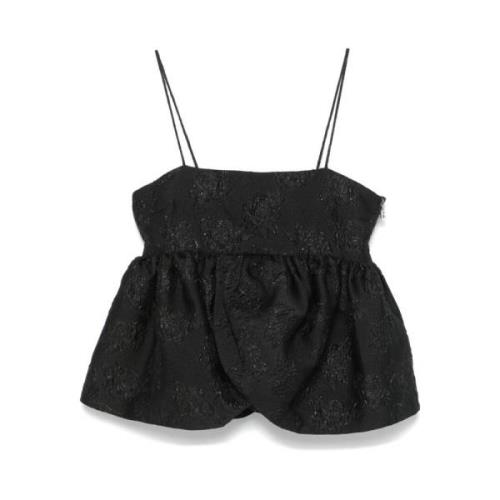 Sort Drapert Bustier Stil Kjole