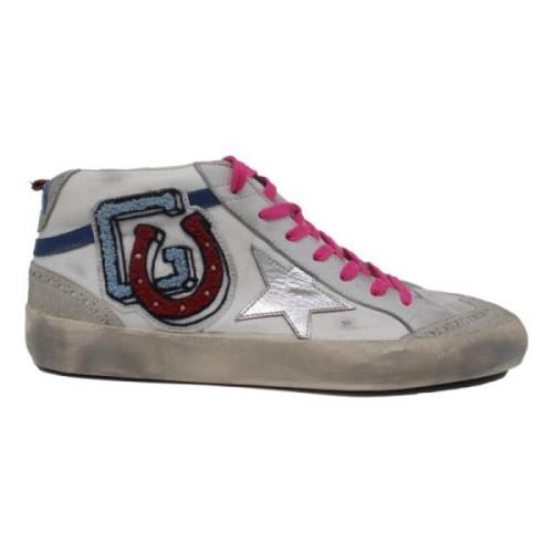 Hvit Fantasy Rosa Mid Star Sneakers