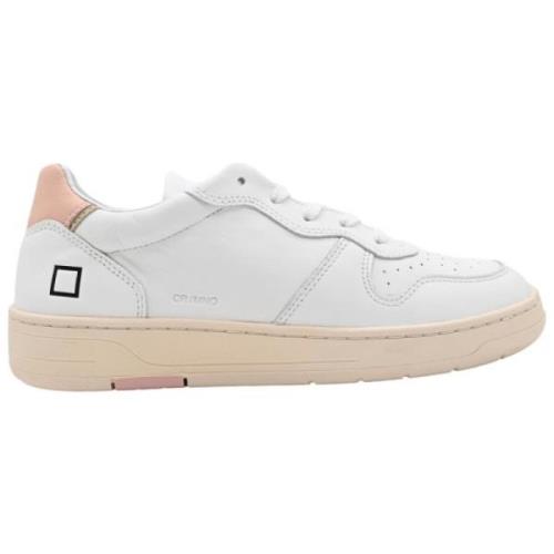 Hvit Rosa Court Sneakers