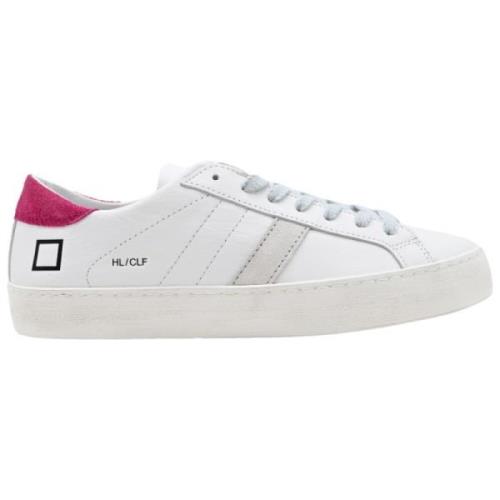 Lav Kalv Hvit Fuxia Sneakers