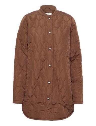 Kashalby Quilted Coat Brown Kaffe