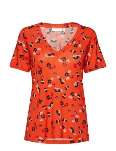 Rosita V-Neck T-Shirt Orange InWear