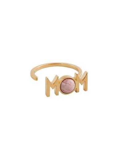 Great Mom Ring Red Design Letters