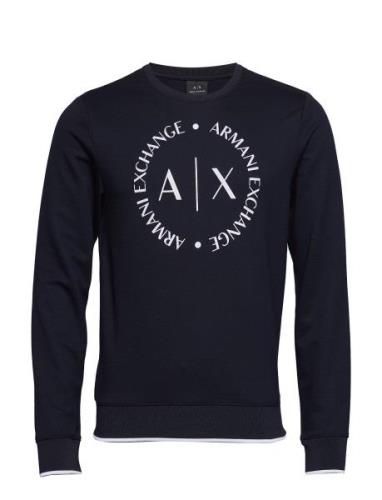 Man Jersey Sweatshirt Blue Armani Exchange