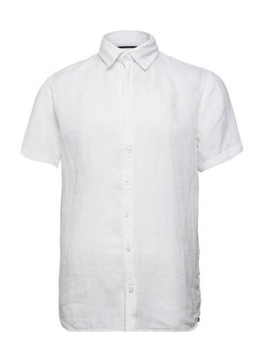 Linen Shirt Short Sleeve White Sebago