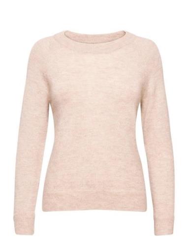 Slflulu Ls Knit O-Neck Noos Pink Selected Femme