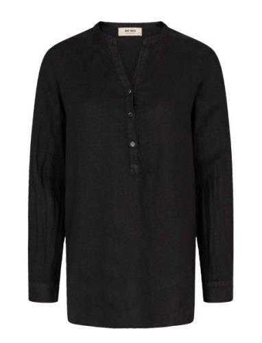 Danna Linen Blouse Black MOS MOSH