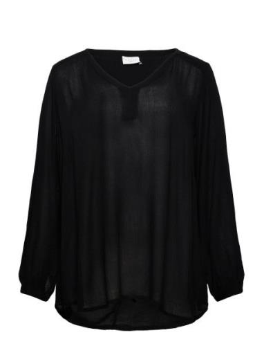 Kcami Ls Blouse Black Kaffe Curve