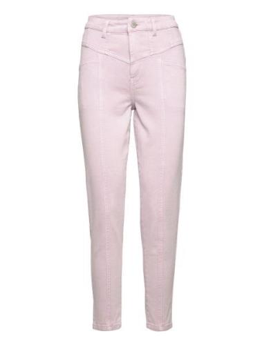 2Nd Face Tt - Bleached Colour Denim Pink 2NDDAY