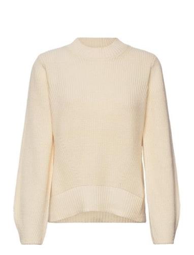 Slfleslie Ls Knit O-Neck B Cream Selected Femme