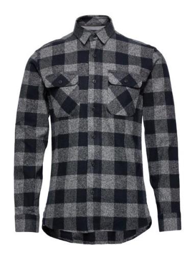 Flannel Checked Shirt L/S Black Lindbergh