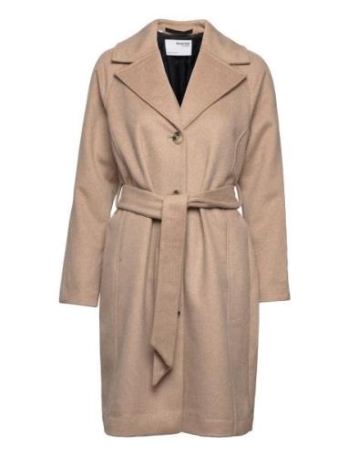 Slfmilan Wool Coat B Noos Beige Selected Femme