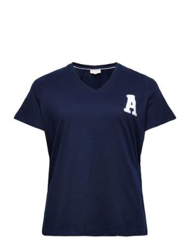 Carelodie Ss V-Neck Tee Jrs Navy ONLY Carmakoma