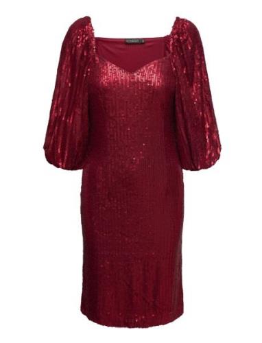 Sldalila Gausa Dress Burgundy Soaked In Luxury