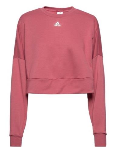Aeroready Studio Loose Sweatshirt Pink Adidas Performance