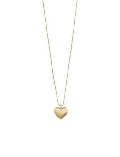 Sophia Recycled Heart Pendant Necklace Gold Pilgrim