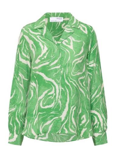 Slfsirine Ls Shirt B Green Selected Femme