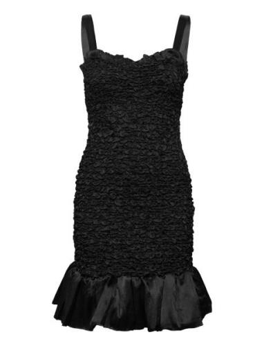 Crèpe Satin Strap Dress Black By Ti Mo