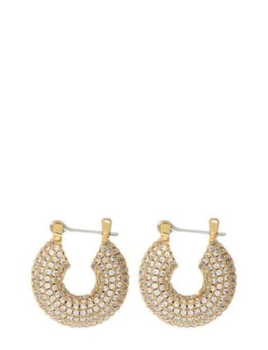 The Pave Mini Donut Hoops-Gold Gold LUV AJ